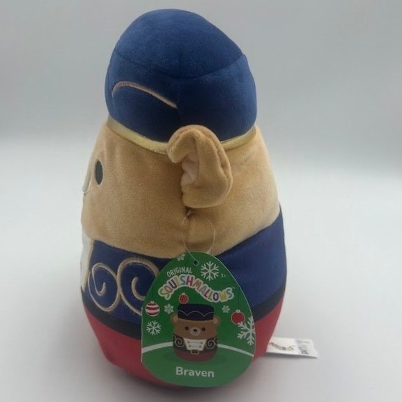 Squishmallows Braven Nutcracker Bear Plush Toy 8 Inch New - Picture 2 of 5